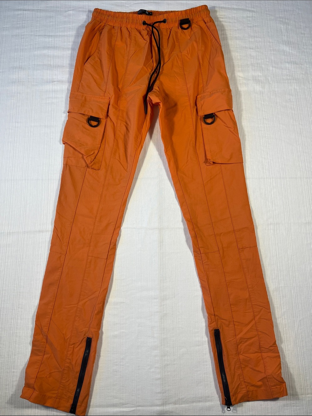 American Stitch Orange Men's Cargo Pants with Zip Ankles